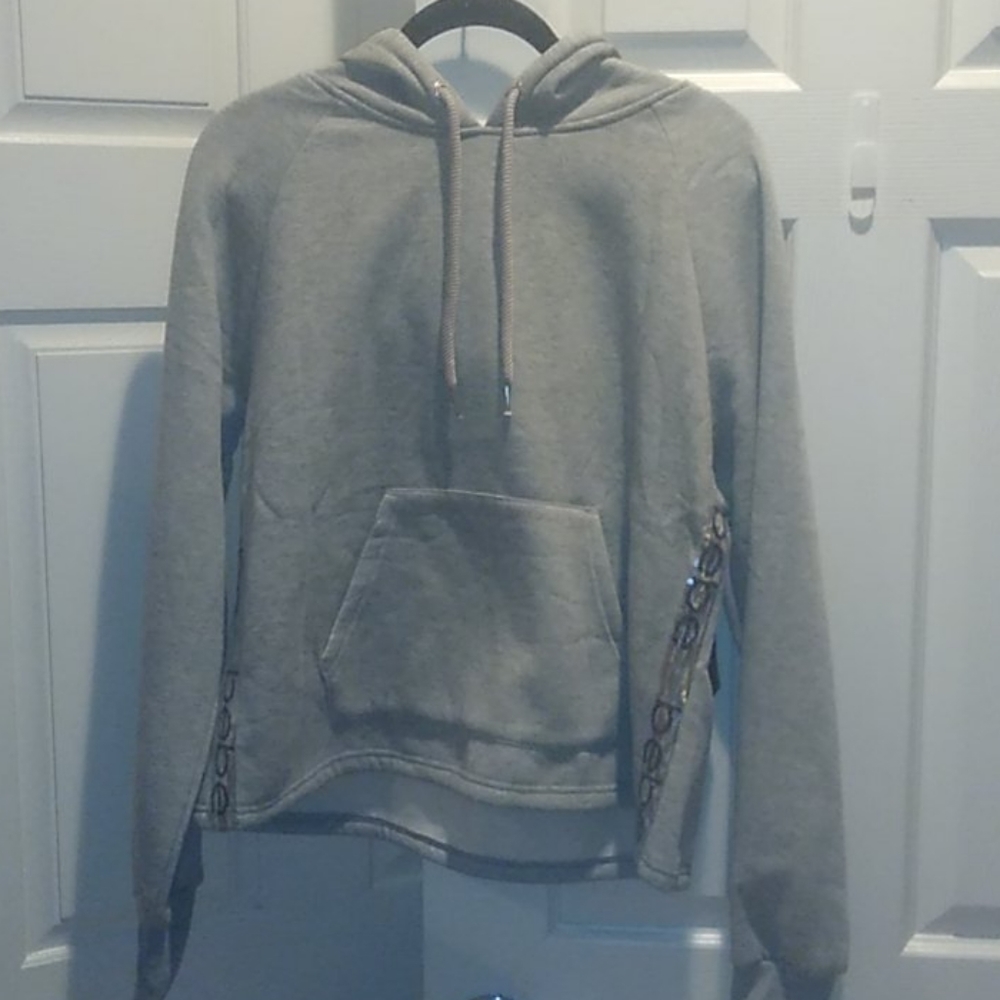 NWT Bebe Sport Heather Grey Hoodie - Picture 2 of 10